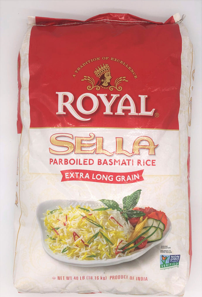 Royal Sella Parboiled Basmati Rice 40 Lb
